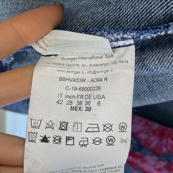 Versace Jeans Couture Pink Baroque Denim Vest - Picture 12 of 12